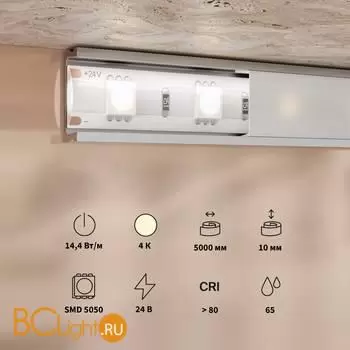 Светодиодная лента Base 24В 5050 14,4Вт/м 4000K 5м IP 65 Maytoni Led Strip 201193 - Фото 1