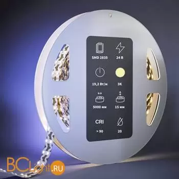 Светодиодная лента Ultra 24В 2835 19,2Вт/м 3000K 5м IP 20 Maytoni Led Strip 201226 - Фото 1