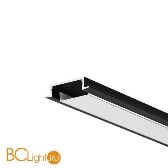 Алюминиевый профиль встраиваемый с накладным фланцем 22x6 (Черный, 2 м), ALM-004-B-2M 632010