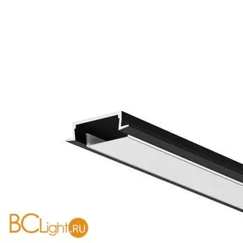 Алюминиевый профиль встраиваемый с накладным фланцем 22x6 (Черный, 2 м), ALM-004-B-2M 632010