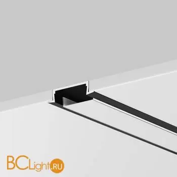 Алюминиевый профиль встраиваемый с накладным фланцем 22x6 (Черный, 2 м), ALM-004-B-2M 632010 - Фото 1