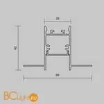 Алюминиевый профиль встраиваемый скрытого монтажа 65x42 (Серебро, 2 м), ALM-6542-S-2M 636012 - Фото 3