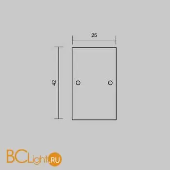 Комплект заглушек (для профиля 65×42) 2 шт., ALM-6542-EC 642056 - Фото 4