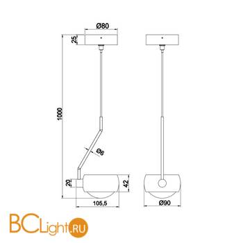 Подвесной светильник Maytoni Lens MOD072PL-L8B3K - Схема