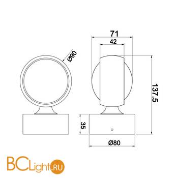 Бра Maytoni Lens MOD072WL-L8B3K - Схема
