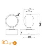 Бра Maytoni Lens MOD072WL-L8B3K - Схема