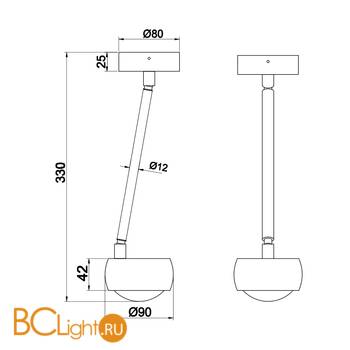Потолочный светильник Maytoni Lens MOD072CL-L8W3K - Схема