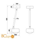 Потолочный светильник Maytoni Lens MOD072CL-L8W3K - Схема