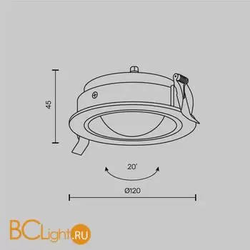 Встраиваемый светильник Maytoni Lens DL105-12W3K-B - Фото 10