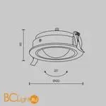 Встраиваемый светильник Maytoni Lens DL105-12W3K-B - Фото 10