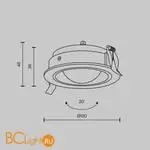 Встраиваемый светильник Maytoni Lens DL105-12W4K-B - Фото 9