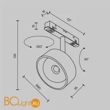 Трековый светильник Maytoni Lens TR217-4-15WTW-DD-B - Фото 11