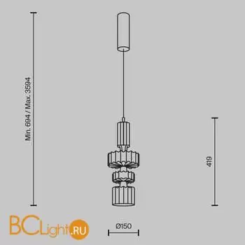Подвесной светильник Maytoni Level MOD253PL-L18BS3K3 - Фото 12