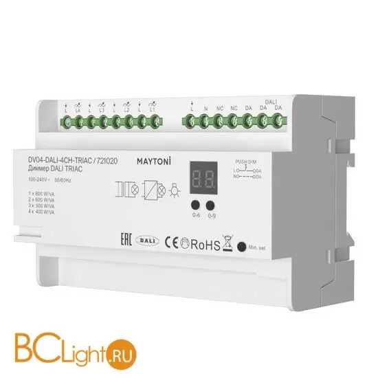 Диммер DALI DT6 четырёхканальный TRIAC 230VAC DIN Maytoni Lighting control 721020