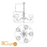 Люстра Maytoni Lillian H311-05-G - Схема