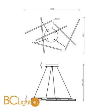 Подвесной светильник Maytoni Line MOD016PL-L75MG3K - Фото 0