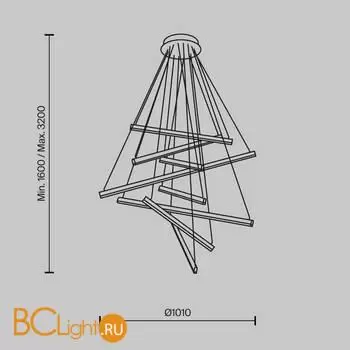 Подвесной светильник Maytoni Line MOD016PL-L96BK - Фото 4