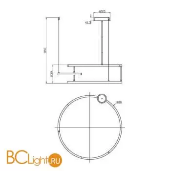 Подвесной светильник Maytoni Line new MOD016PL-L52BK - Фото 0