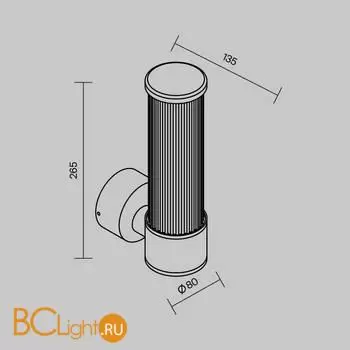 Уличный настенный светильник Maytoni Lit O593WL-L8B3K - Фото 6