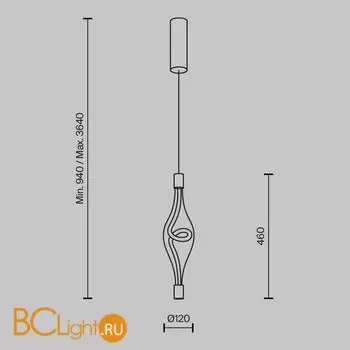 Подвесной светильник Maytoni Loop new MOD290PL-L14BS3K - Фото 1