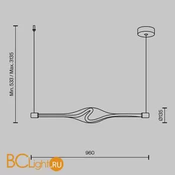 Подвесной светильник Maytoni Loop new MOD290PL-L23BS3K - Фото 4