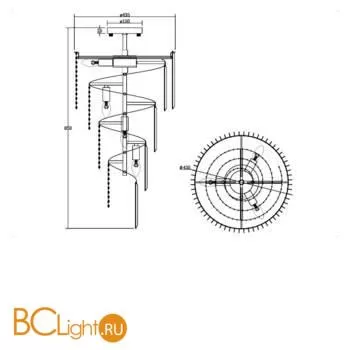 Подвесной светильник Maytoni Louis RC002PL-12CH - Фото 1