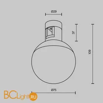 Трековый светильник Maytoni Luna TR149-1-5W3K-PT - Фото 7