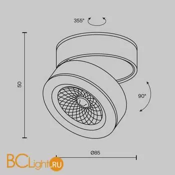 Потолочный светильник Maytoni Magic C022CL-7W4K-B-1 3000K 7Вт 36° - Фото 0