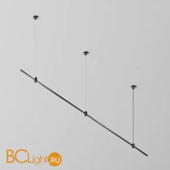 Готовая конструкция прямая на тросовых подвесах Hang без светильников и блока питания, черный Maytoni Magnetic trаck system Flarity TFC-Flar-H03-B