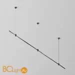 Готовая конструкция прямая на тросовых подвесах Hang без светильников и блока питания, черный Maytoni Magnetic trаck system Flarity TFC-Flar-H03-B