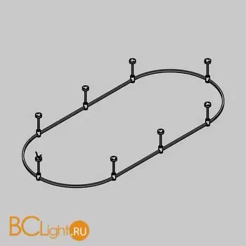 Готовая конструкция овальная 4,5 м на жестких подвесах Short H124мм без светильников и блока питания, черный Maytoni Magnetic trаck system Flarity TFC-Flar-S01-B - Фото 0