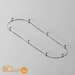 Готовая конструкция овальная 4,5 м на жестких подвесах Short H124мм без светильников и блока питания, черный Maytoni Magnetic trаck system Flarity TFC-Flar-S01-B