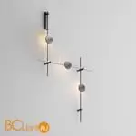 Готовая конструкция настенная прямая 1м х 1м х 1м со светильниками Plato 3 шт. и блоком питания, черный Maytoni Magnetic trаck system Flarity TFC-Flar-W01-B