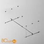 Готовая конструкция прямая 2м х 1м двухуровневая на тросовых подвесах Hang без светильников и блока питания, черный Maytoni Magnetic trаck system Flarity TFC-Flar-H07-B