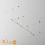 Готовая конструкция прямая 2м х 1м двухуровневая на тросовых подвесах Hang без светильников и блока питания, латунь Maytoni Magnetic trаck system Flarity TFC-Flar-H07-BS