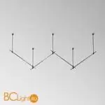 Готовая конструкция прямая 4м двухуровневая на жестких подвесах Long H804 мм без светильников и блока питания, черный Maytoni Magnetic trаck system Flarity TFC-Flar-L02-B