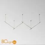 Готовая конструкция прямая 4м двухуровневая на жестких подвесах Long H804 мм без светильников и блока питания, латунь Maytoni Magnetic trаck system Flarity TFC-Flar-L02-BS