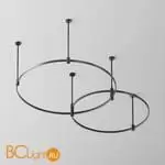 Готовая конструкция круглая двухровневая D800мм + D650мм на жестких подвесах Medium без без светильников и блока питания, черный Maytoni Magnetic trаck system Flarity TFC-Flar-M01-B