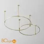 Готовая конструкция круглая двухровневая D800мм + D650мм на жестких подвесах Medium без светильников и блока питания, латунь Maytoni Magnetic trаck system Flarity TFC-Flar-M01-BS