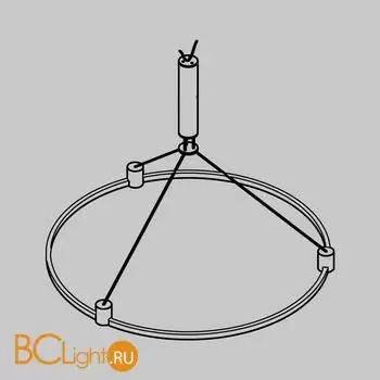 Готовая конструкция круглая D800мм c основанием под блок питания без светильников и блока питания, платина Maytoni Magnetic trаck system Flarity TFC-Flar-H01-PT - Фото 0
