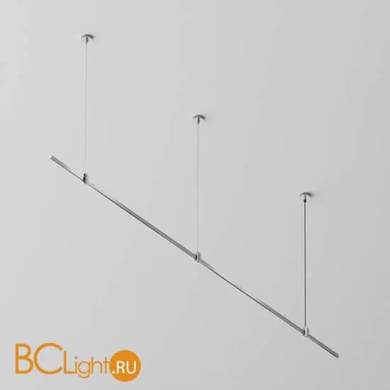 Готовая конструкция прямая на тросовых подвесах Hang без светильников и блока питания, платина Maytoni Magnetic trаck system Flarity TFC-Flar-H03-PT