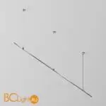 Готовая конструкция прямая на тросовых подвесах Hang без светильников и блока питания, платина Maytoni Magnetic trаck system Flarity TFC-Flar-H03-PT