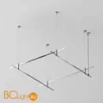 Готовая конструкция квадратная двухуровневая на тросовых подвесах Hang без светильников и блока питания, платина Maytoni Magnetic trаck system Flarity TFC-Flar-H04-PT