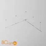 Готовая конструкция прямая двухуровневая на тросовых подвесах Hang без светильников и блока питания, платина Maytoni Magnetic trаck system Flarity TFC-Flar-H06-PT