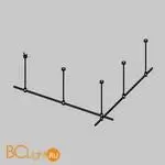 Готовая конструкция прямая двухуровневая на тросовых подвесах Hang без светильников и блока питания, платина Maytoni Magnetic trаck system Flarity TFC-Flar-H06-PT - Фото 0