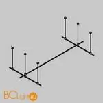 Готовая конструкция прямая 2м х 1м двухуровневая на тросовых подвесах Hang без светильников и блока питания, платина Maytoni Magnetic trаck system Flarity TFC-Flar-H07-PT - Фото 0