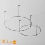 Готовая конструкция круглая двухровневая D800мм + D650мм на жестких подвесах Medium без светильников и блока питания, платина Maytoni Magnetic trаck system Flarity TFC-Flar-M01-PT