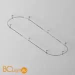 Готовая конструкция овальная 4,5 м на жестких подвесах Short H124мм без светильников и блока питания, платина Maytoni Magnetic trаck system Flarity TFC-Flar-S01-PT