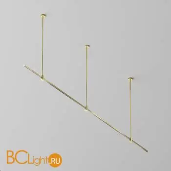 Готовая конструкция прямая на жестких подвесах Long H745мм без светильников и без блока питания, латунь