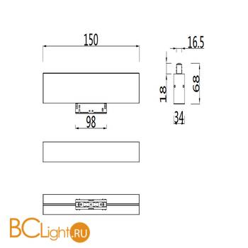 Трековый светильник Maytoni Basis S35 4000K 7Вт 120° TR012-2-7W4K-B - Схема